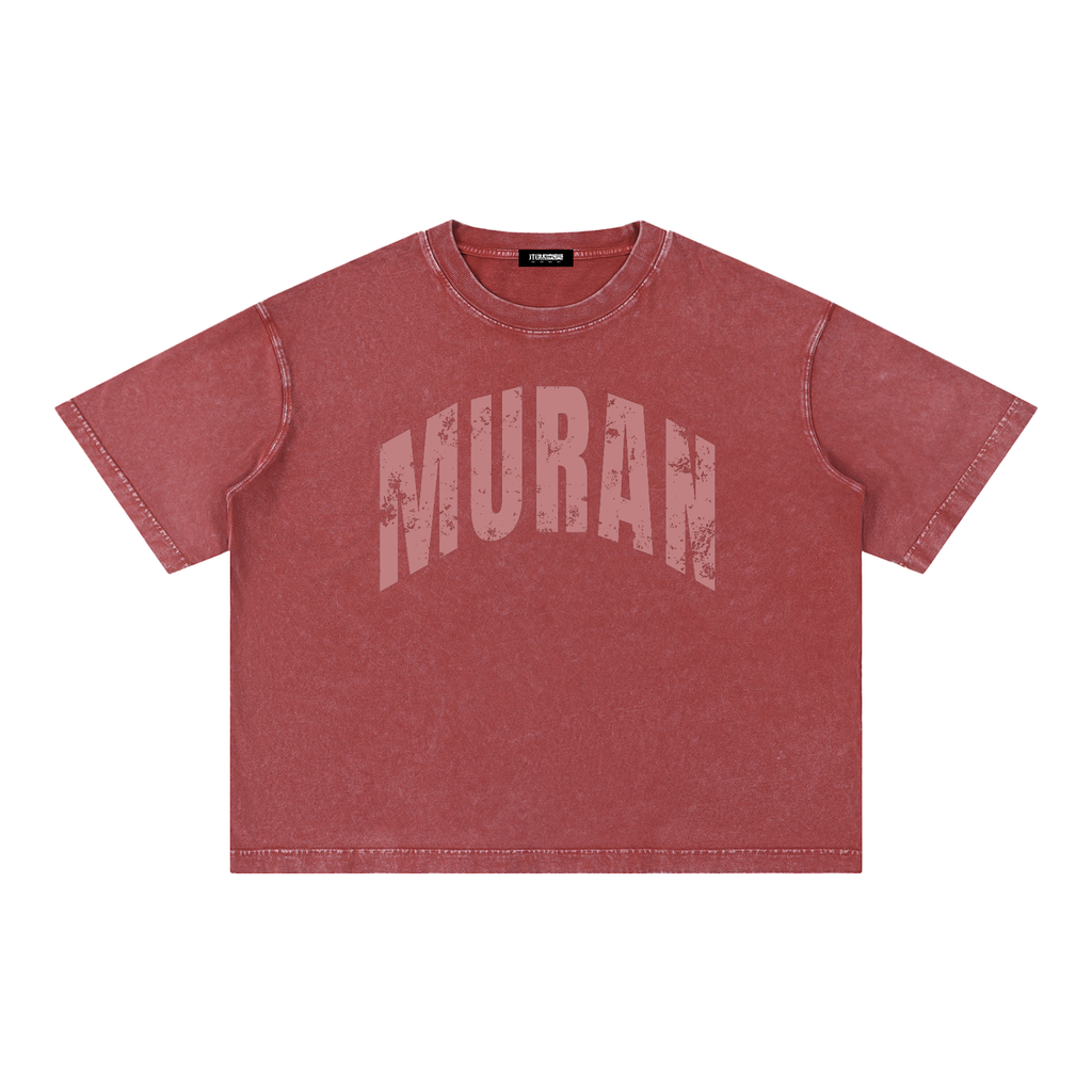 MURAN Logo Boxy T-Shirt Red