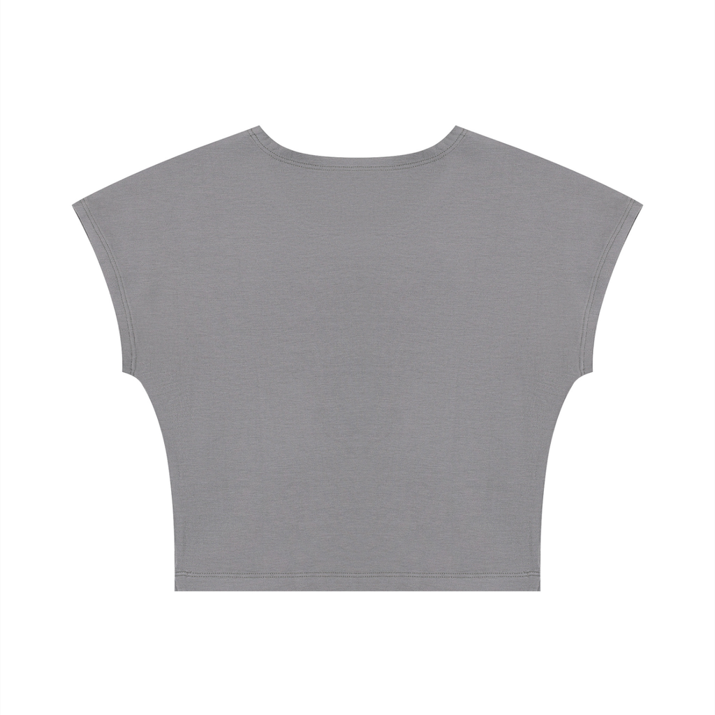 HELIX Slim Crop T-Shirt Grey