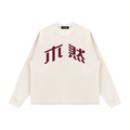 MURAN Waffle Knit Long Sleeve T-shirt Apricot