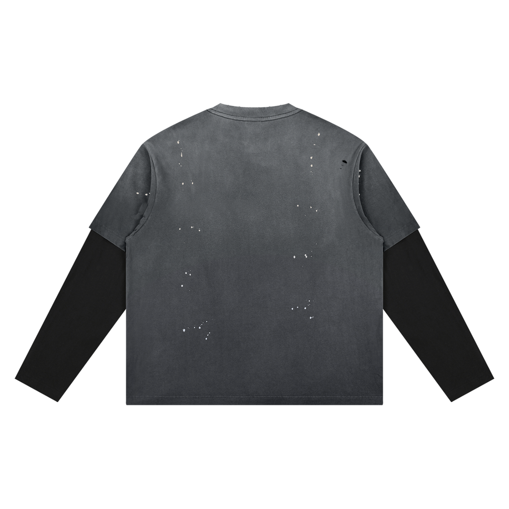 HEAVENLY Double Sleeve T-shirt Grey