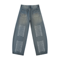 HELIX Distressed Barrel Leg Jeans