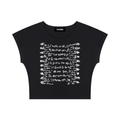HELIX Slim Crop T-Shirt Black