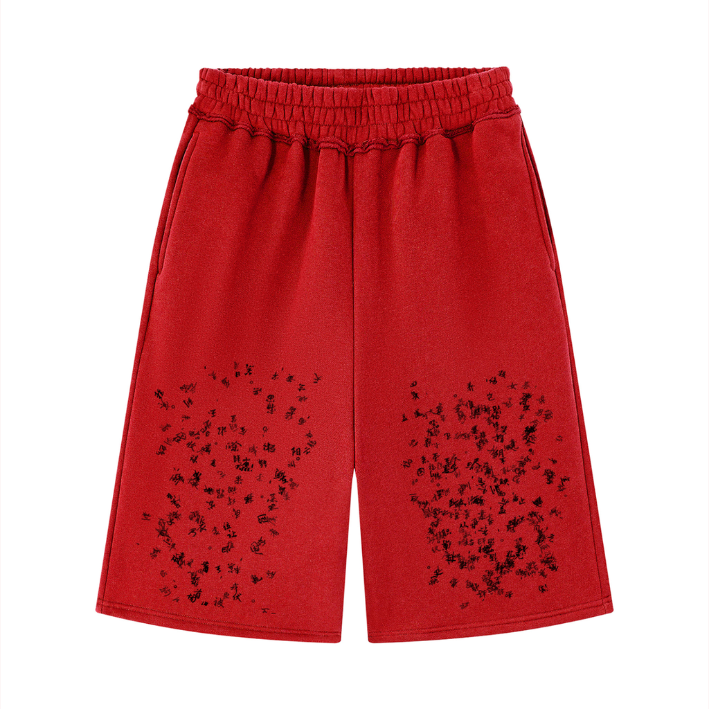 POEM Fleece Shorts Red