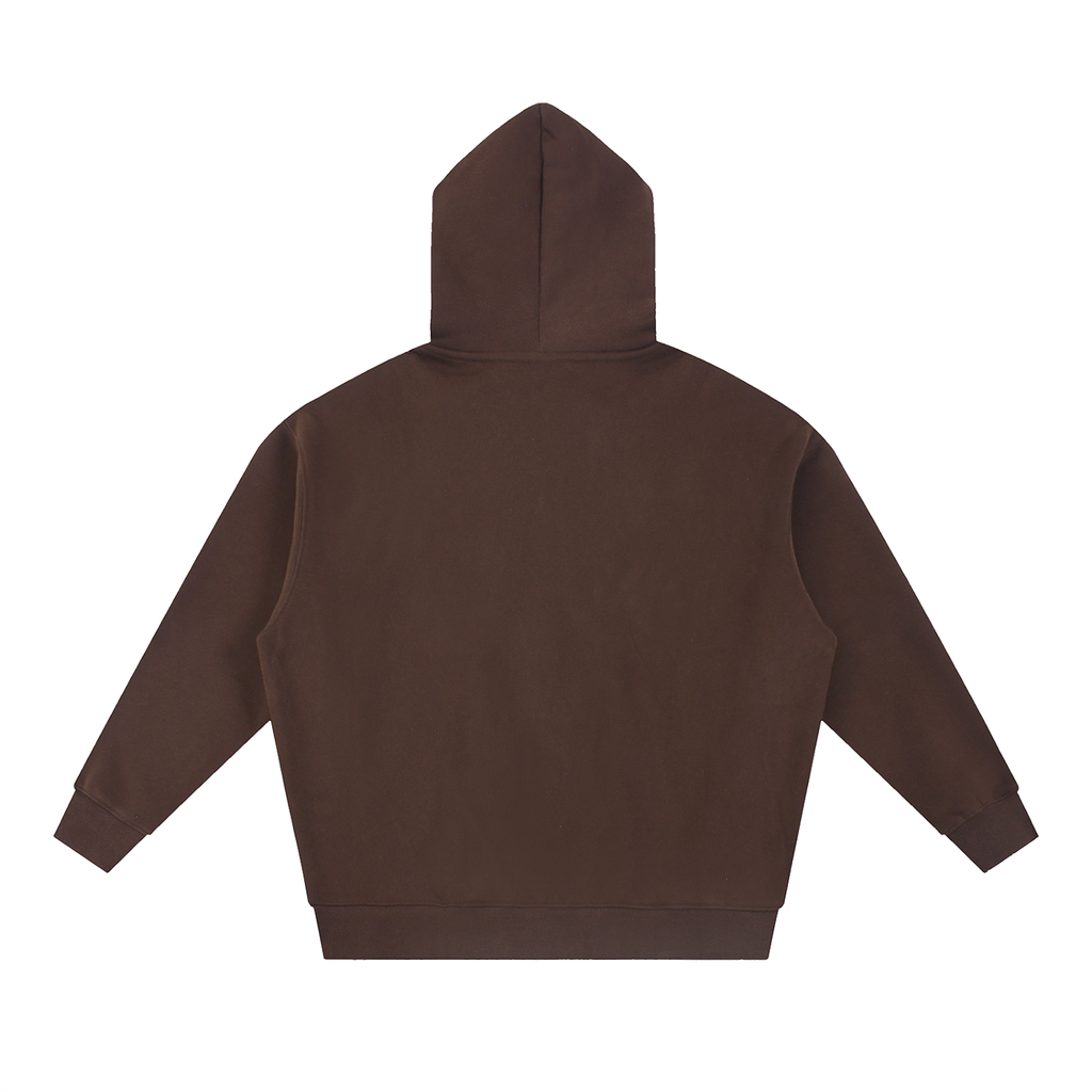 MURAN Boxy Zip-Up Hoodie Brown