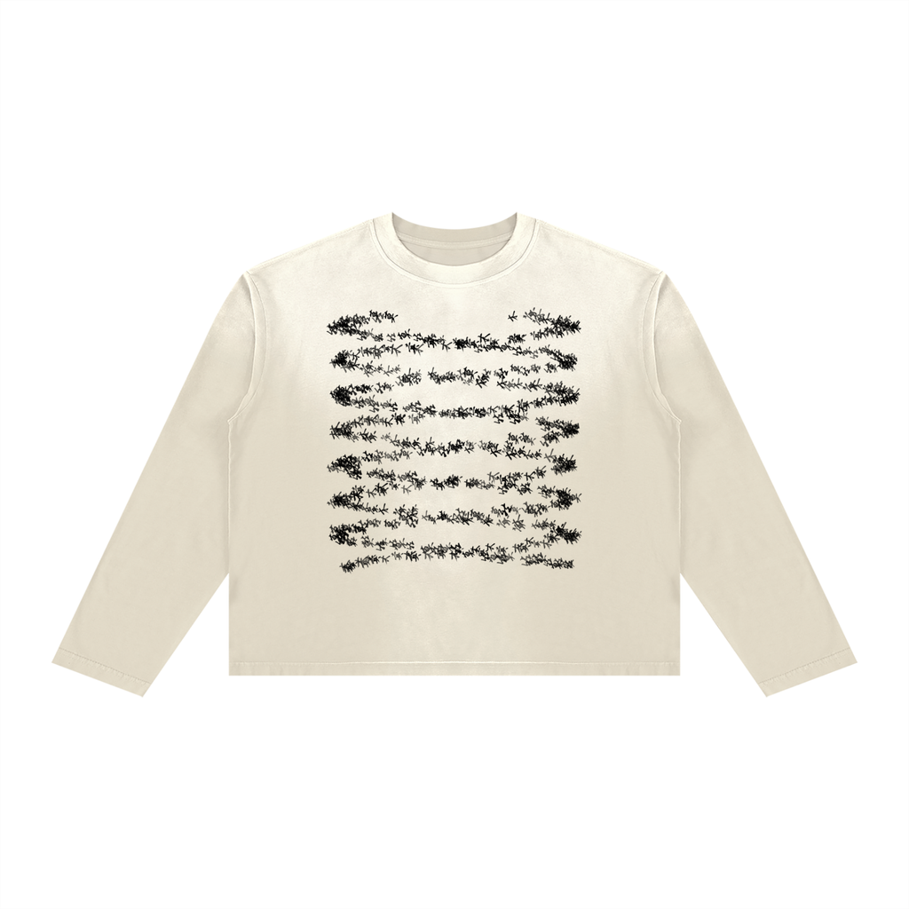 SUNFADE Boxy Long Sleeve T-Shirt Apricot