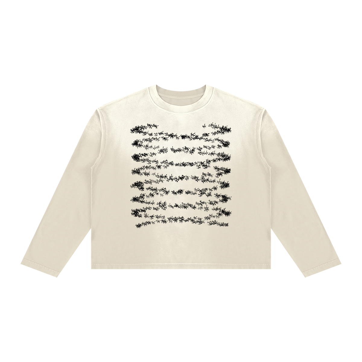 SUNFADE Boxy Long Sleeve T-Shirt Apricot