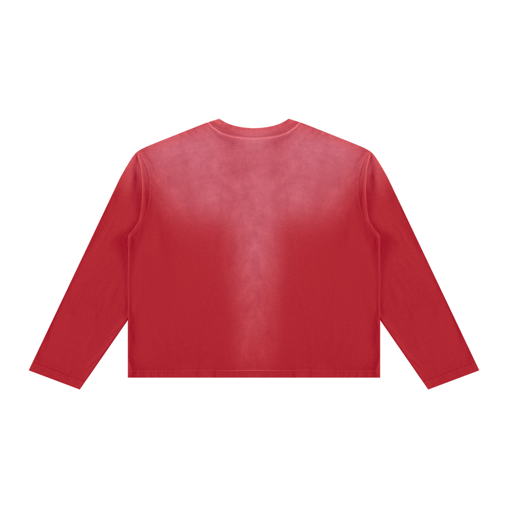 SUNFADE Boxy Long Sleeve T-Shirt Red