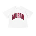 MURAN Logo Crop T-Shirt White