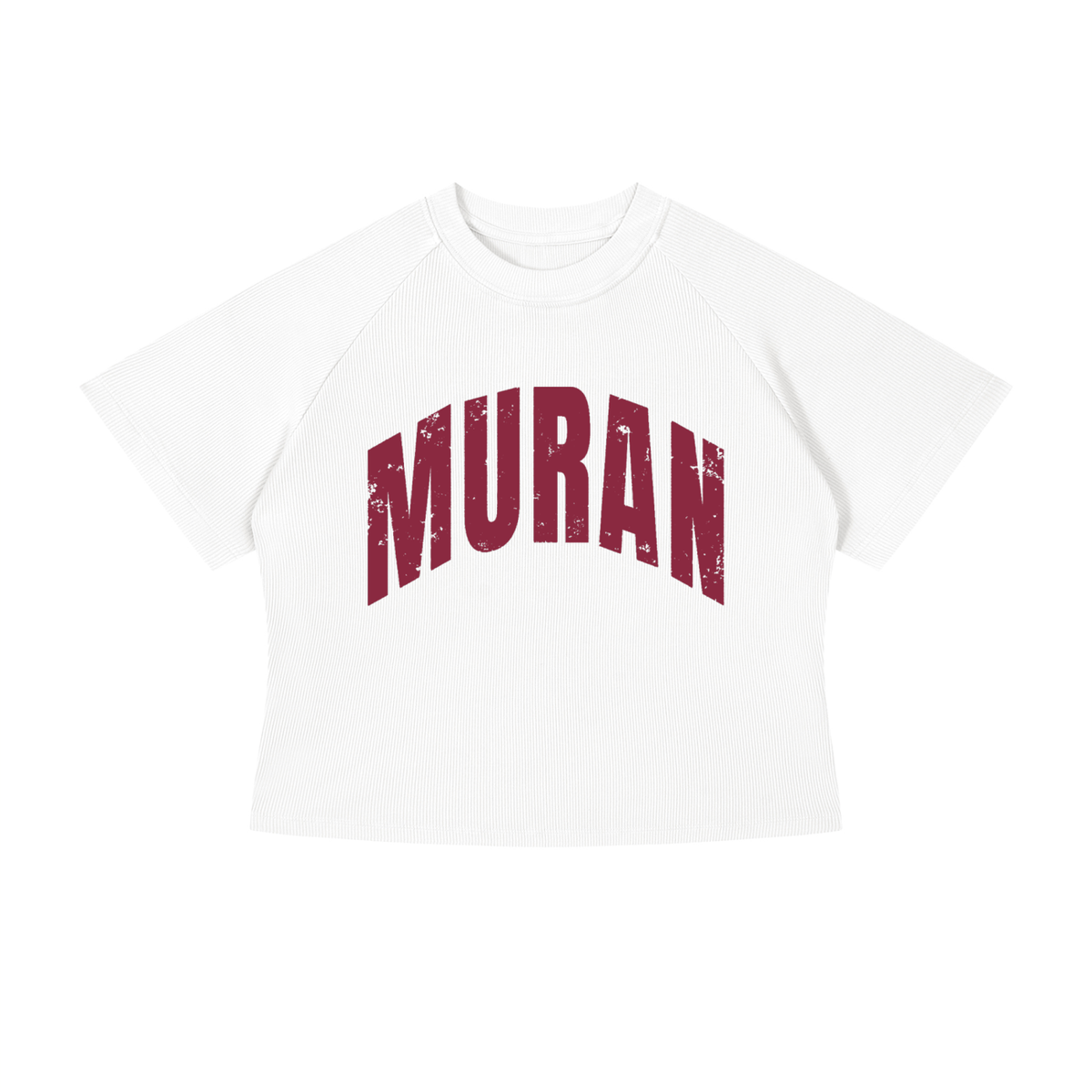 MURAN Logo Crop T-Shirt White