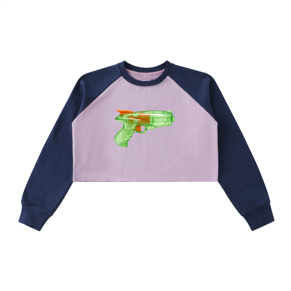 WATERGUN Crop Sweatshirt Purple