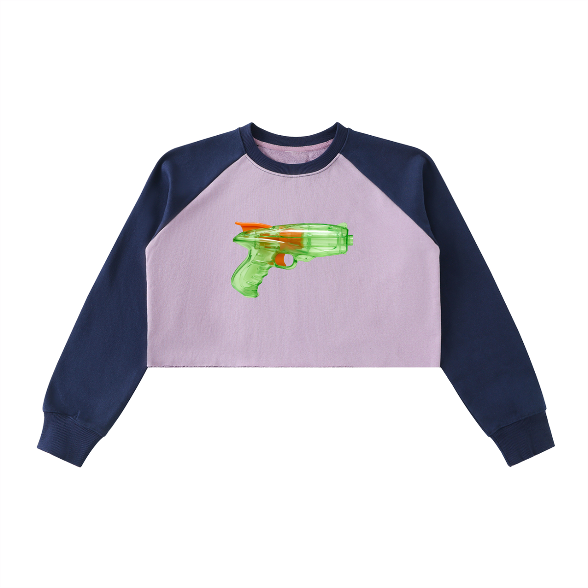 WATERGUN Crop Sweatshirt Purple