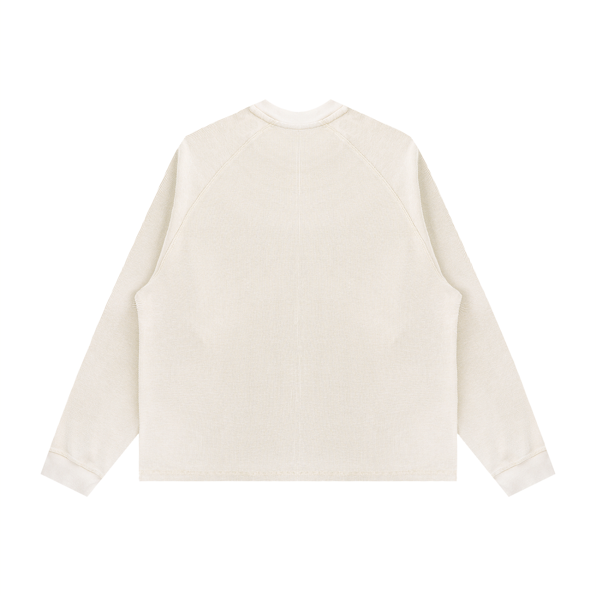 MURAN Waffle Knit Long Sleeve T-shirt Apricot