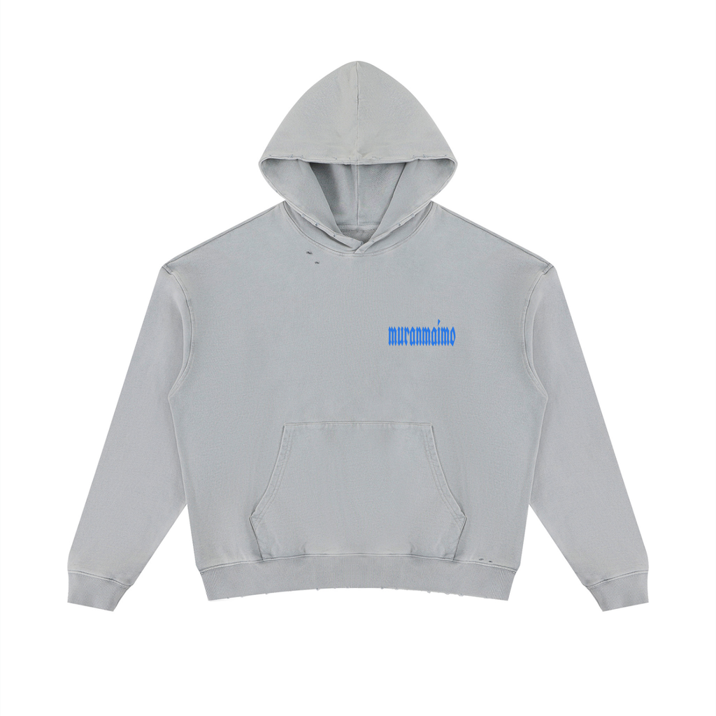 MURANMAIMO Distressed Hoodie Grey