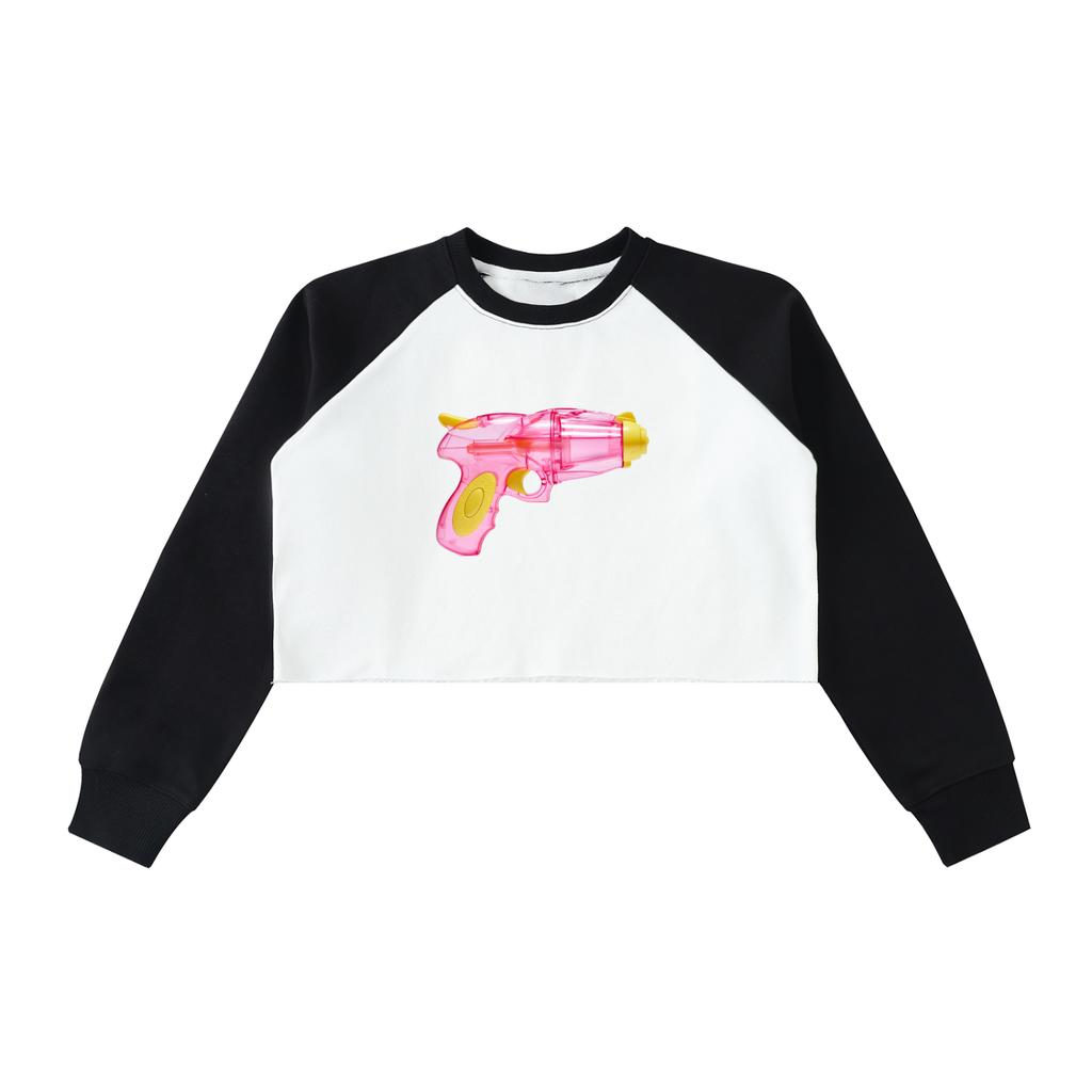 WATERGUN Crop Sweatshirt White