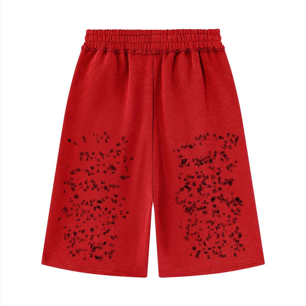 POEM Fleece Shorts Red