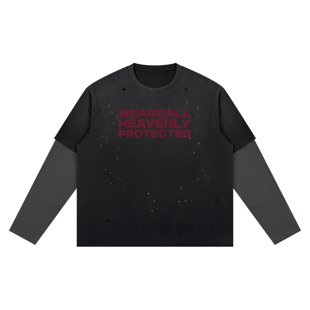 HEAVENLY Double Sleeve T-shirt Black