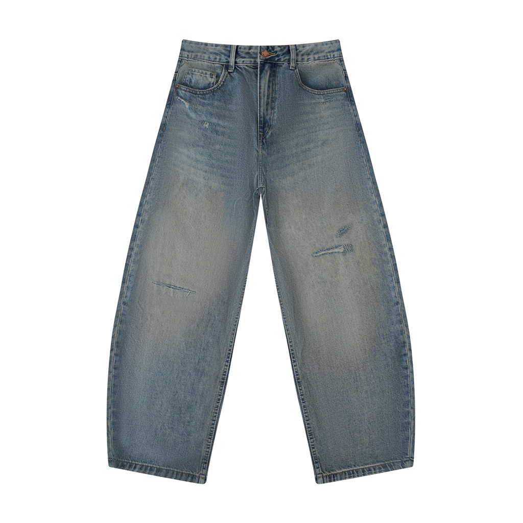 HELIX Distressed Barrel Leg Jeans