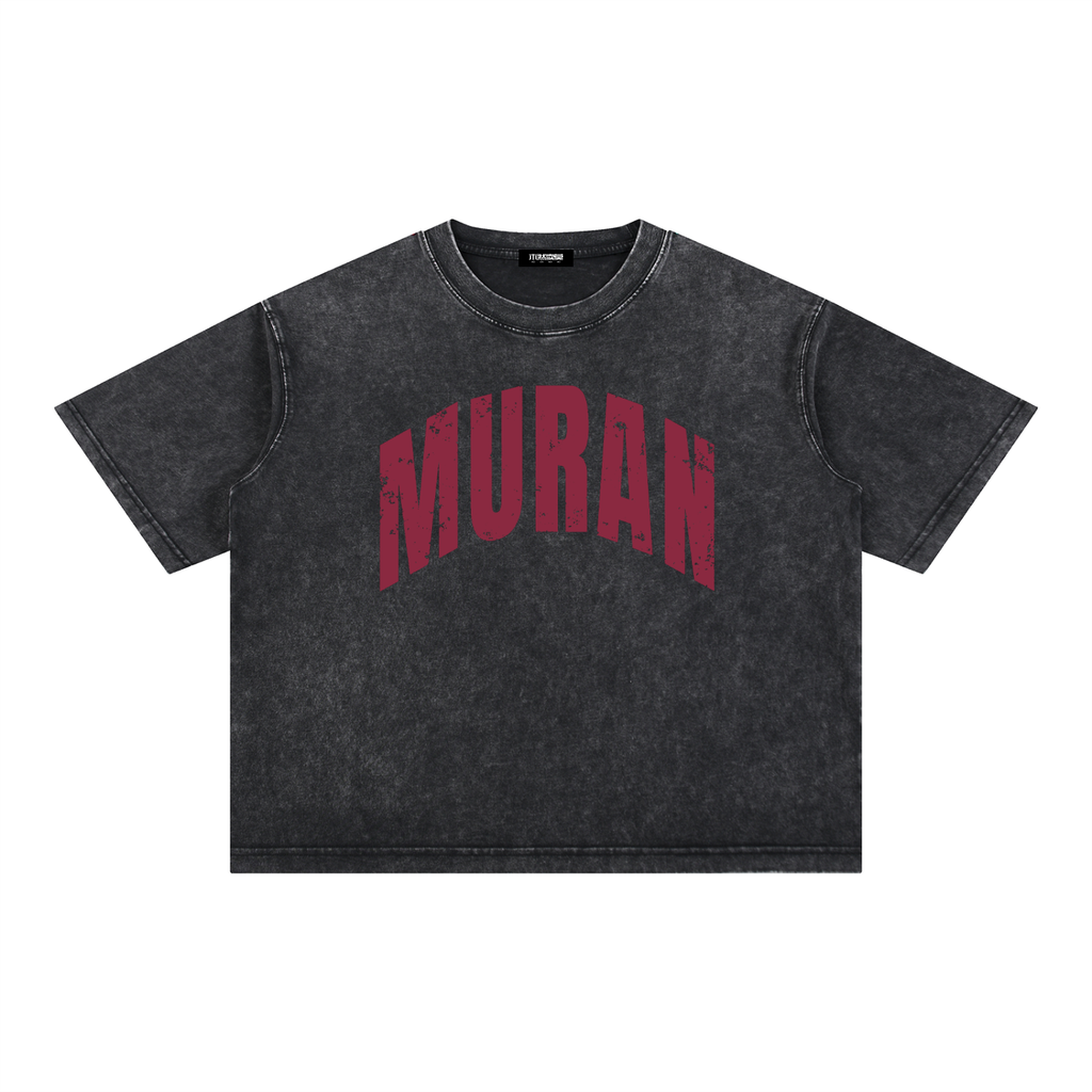 MURAN Logo Boxy T-Shirt Black