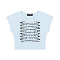HELIX Slim Crop T-Shirt Light Blue