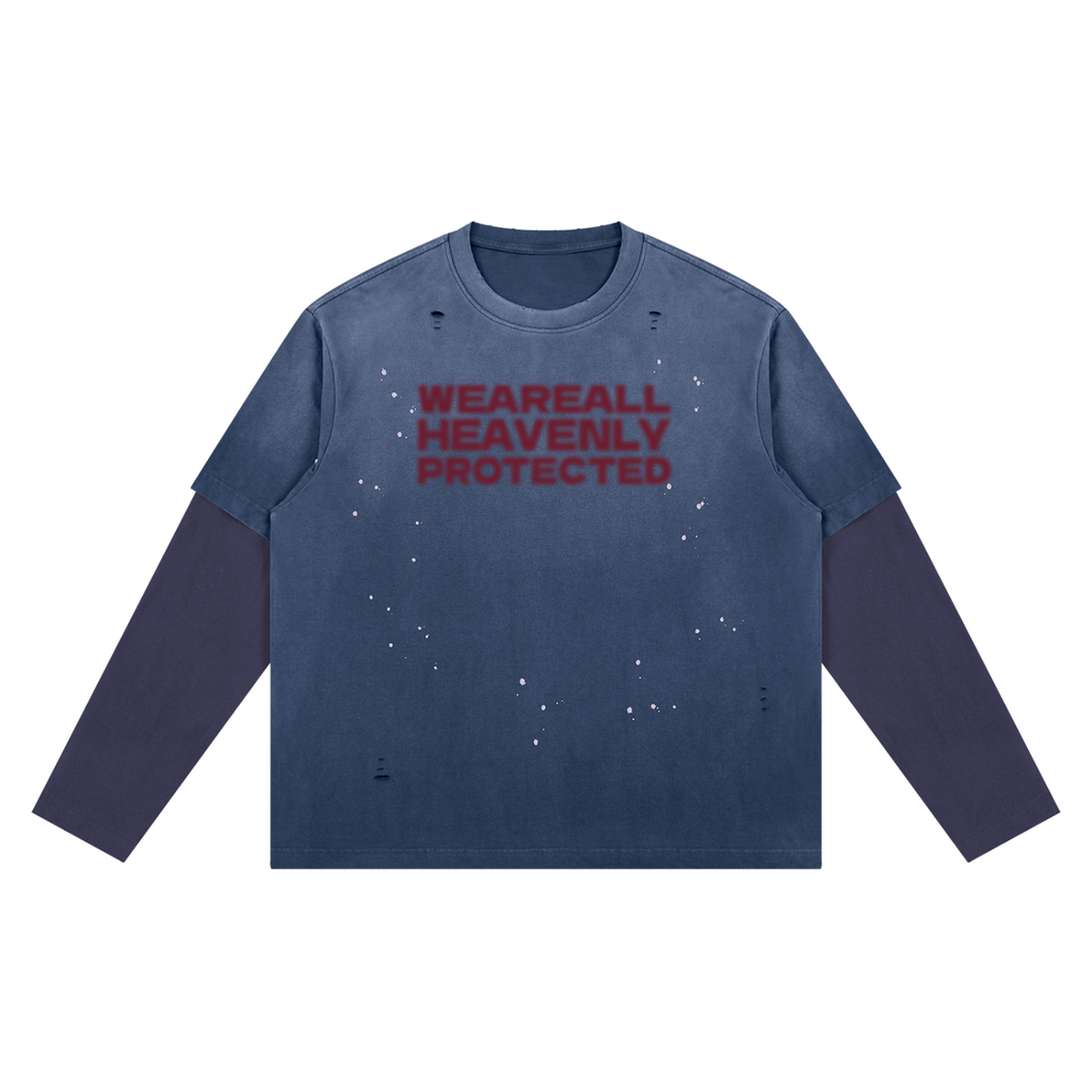 HEAVENLY Double Sleeve T-shirt Blue