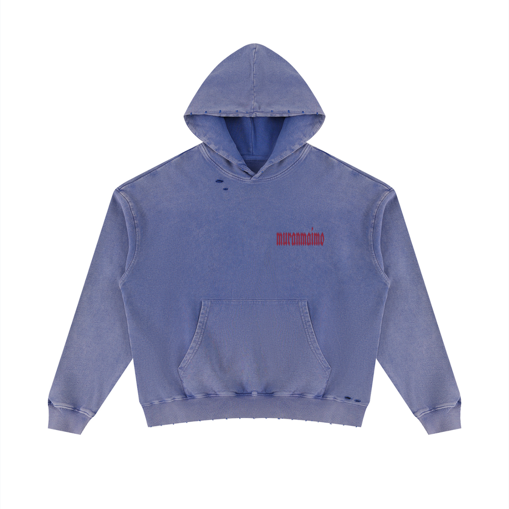 MURANMAIMO Distressed Hoodie Purple