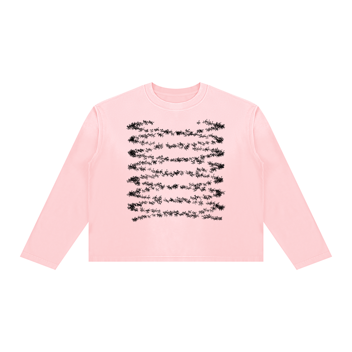 SUNFADE Boxy Long Sleeve T-Shirt Pink