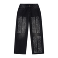 THOUSAND WORDS POEM Wide Leg Jeans Black