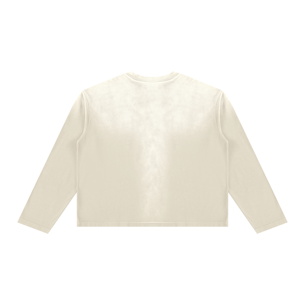SUNFADE Boxy Long Sleeve T-Shirt Apricot
