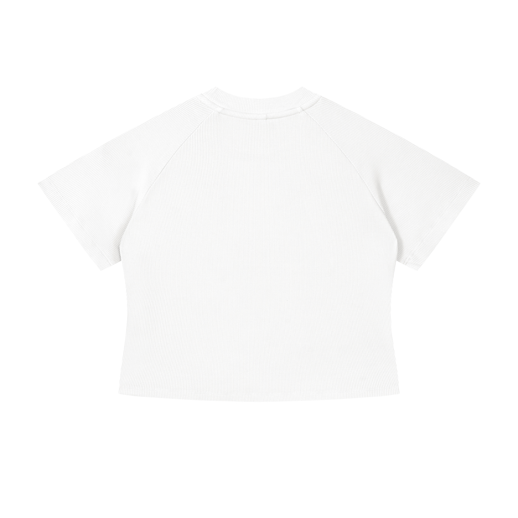 MURAN Logo Crop T-Shirt White