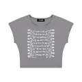 HELIX Slim Crop T-Shirt Grey