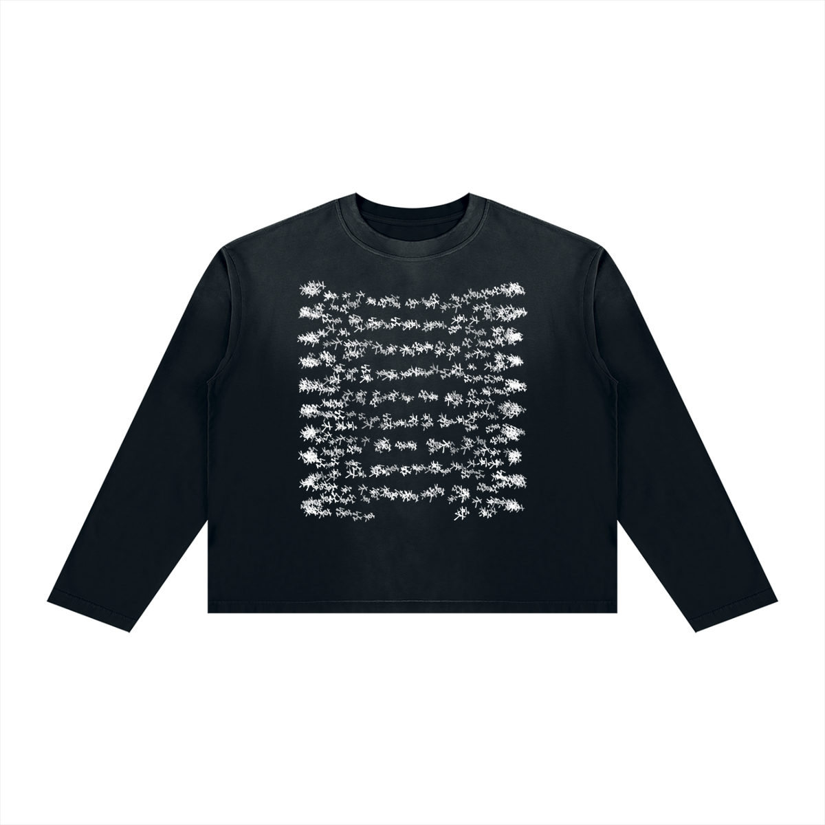 SUNFADE Boxy Long Sleeve T-Shirt Black